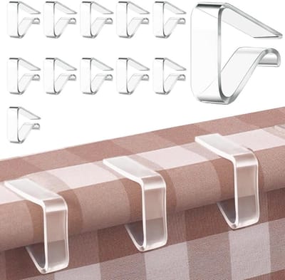 Tafelkleedclips - Outdoor klemmen - Picknick tafel - Windbestendig ontwerp - 12 stuks - Transparant