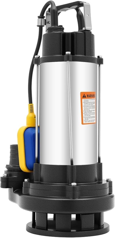 Dompelpomp - Afvalwaterpomp - Water Verplaatsen - Roestvrijstalen Behuizing - 36000 L/H - Zilver