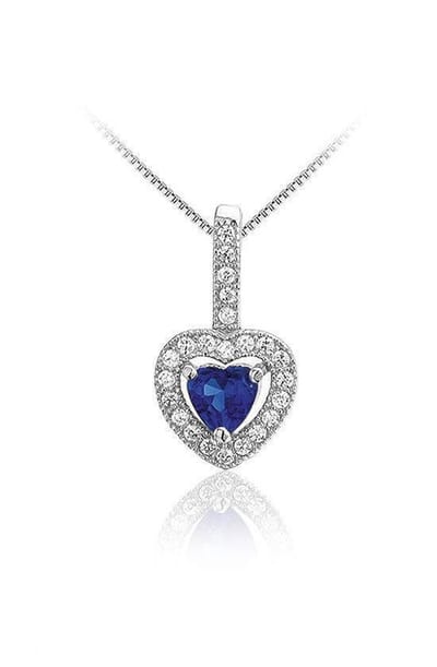 Montebello Ketting Campa - 925 Zilver Gerhodineerd - Hart - 19x11mm - 45cm