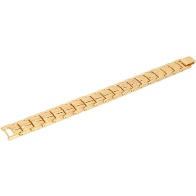 Bracelet de magnétothérapie : réduit l'électricité statique, améliore le sommeil, favorise la perte de poids, élégant bracelet en acier titane doré or