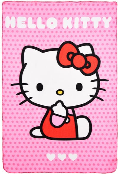 Hello Kitty Fleece Deken 100x150 cm | Zacht & Warm | Roze