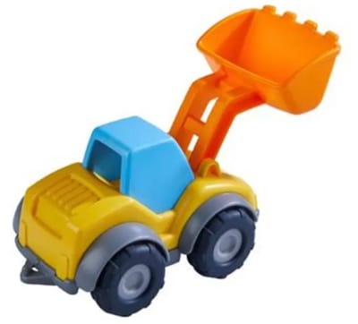 Haba speelgoedauto wiellader - kleurrijk bouwvoertuig voor kinderen.