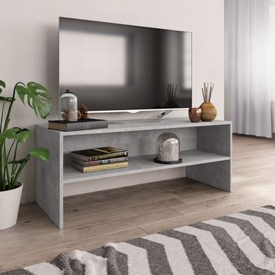 vidaXL - Tv-meubel - 100x40x40 - cm - bewerkt - hout - betongrijs