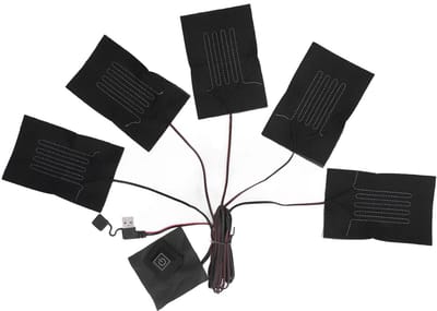 Allecto - Elektrisch Verwarmingsvest - USB Warmtepad - Verstelbaar en Waterdicht - 3 Temperatuurniveaus - Geschikt voor Kleding - 5-in-1