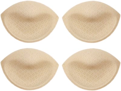 Wasbare, ademende bh-pads - 2 paar - 12x8,5 cm - 2,3 cm dik - dun aan de bovenkant en dik aan de onderkant - hoogwaardig elastisch sponsmateriaal - wasbaar en niet-vervormbaar - duurzaam en draagbaar - wetenschappelijke gaten voor warmteafvoer