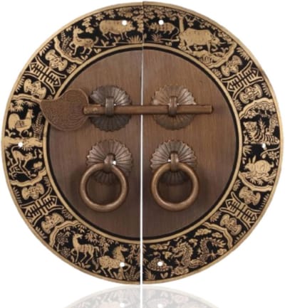 Vintage Chinese Lock met Sleutel voor Kast, Sieradenbox en Cadeauverpakking Decoratie - Unieke Handgreep, Antiek Design, Meubelaccessoires