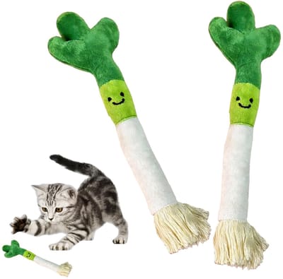2 stuks kattenspeelgoed met kattenkruid, kattenkruid, speelgoed, lente-ui, interactief en om zelf te spelen, kattenkussen, kattenkussen voor kittens in huis, tanden reiniging