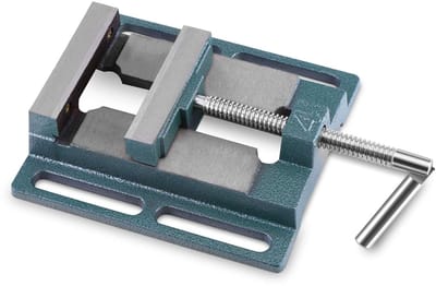Dailygoods - Kolom Boor - Mechanische Bankschroef - Draaiende Basis - 4 Inch - Precisie Gereedschap - Voor Hobbyisten - Aluminium