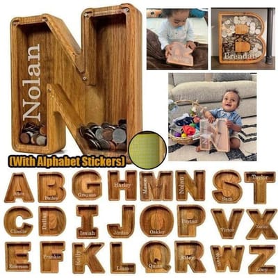 26 Stijl Creatieve Houten Spaarpot Nieuwe Spaarpot Slaapkamer Houten Veilige Besparing Opbergdoos Organizer Zinvolle Souvenir U