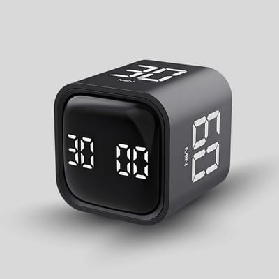 Pomodoro Dobbel - ADHD focus timer - Pomodoro Techniek Timer - Focus Timer Kubus - Digitale Afteltimer - Roterende Kubustimer - Time Management - Werk, Studie & Thuiswerken - Kookwekker