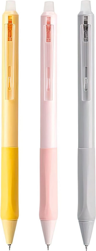 Ainy - Original Uitwisbare Pennen - set van 3 zwartgrijze uitgumbare balpen voor in je etui | middelbare schoolspullen balpennen