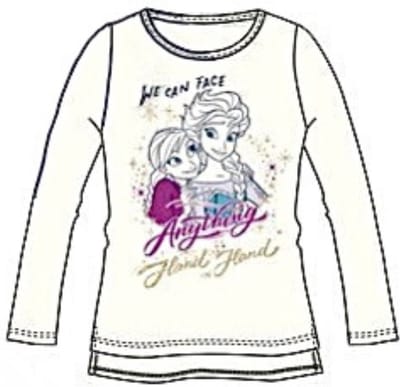 Disney Frozen longsleeve - Hand in Hand - Off White - maat 98/104 (4 jaar)