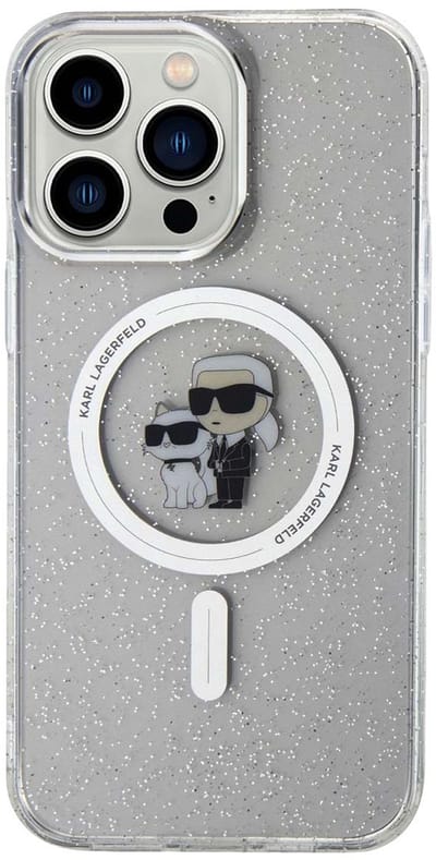 iPhone 15 Pro Max Backcase hoesje - Karl Lagerfeld - Effen Transparant - TPU (Zacht)