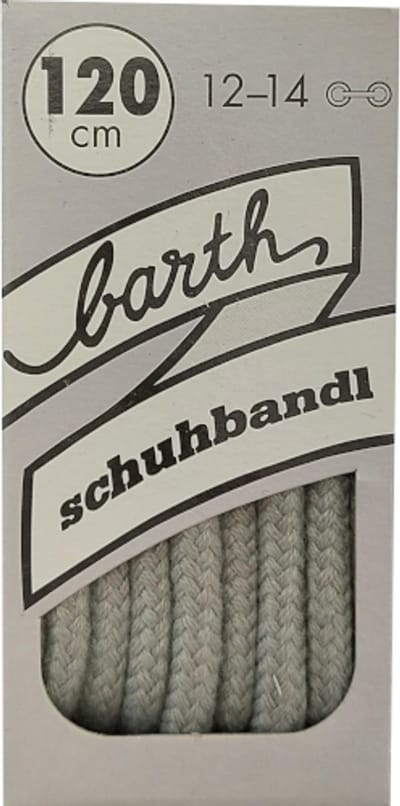 Barth Veter - Grijs - Extra Dik Rond - Lengte 120 cm - Dikte 5 mm - Schoenveter
