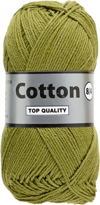 Lammy Yarns Cotton eight 8/4 - 5 bollen van 50 gram - Mosgroen (380) - dun katoen garen
