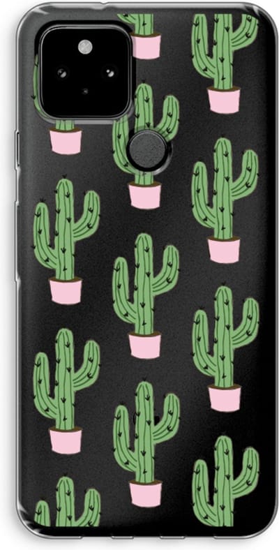 Case Company® - Hoesje geschikt voor Google Pixel 5 hoesje - Cactus Lover - Soft Cover Telefoonhoesje - Bescherming aan alle Kanten en Schermrand