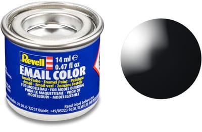 Revell Hobbyverf Enamel verf - #7 Black - Gloss - RAL9005 - Enamel - Verf potje - 14 ml