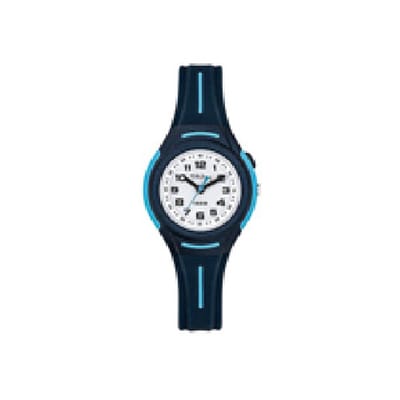 Tekday-kinderhorloge-dameshorloge-diameter 30 mm-blauw/wit-verlichting-hoog draagcomfort-duidelijke wijzerplaat 10 bar waterdicht-model 654673-zwemmen