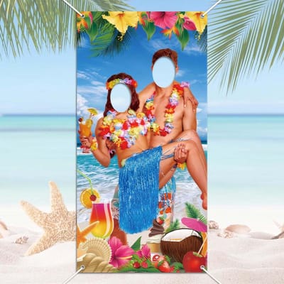 Hawaï Fotobanner - Dailygoods- Feestdecoratie Hoge Kwaliteit