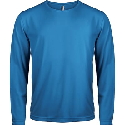 PROACT® Herensportshirt Lange Mouwen PA443 - Aqua Blue - XS