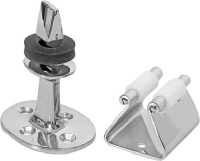 Deurvastzetter - Deurklem - 70mm - Messing gepolijst chroom - S&B - 253101.6