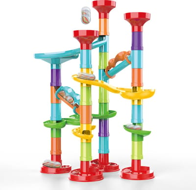 JUST23 Knikkerbaan Mini S02 - Marble Run - 50 Onderdelen - Speelgoed van 3 tot 13 Jaar - Compatibel met S05