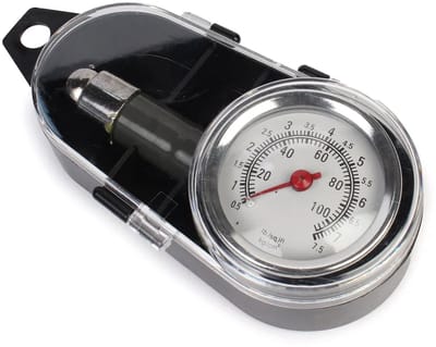 Bandenspanningsmeter - Draagbare Manometer - Drukmeter Metaal - Analoog Bandenspanningsmeter -Auto Banden Spanning Meten - LOUZIR