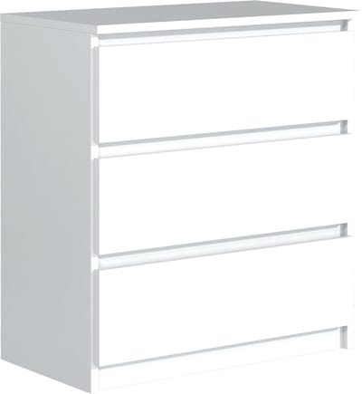 Pro-meubels - Ladekast Norton - Wit - 70cm - 3 lades - Commode