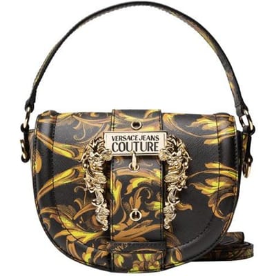 Versace Jeans Couture Verwijderbare Schouderband Magnetische Sluiting Kunstleer Crossbody Tas Dames tassen Zwart 72VA4BF2-71880-G89 Basic Set (Bag+Dust Bag) black