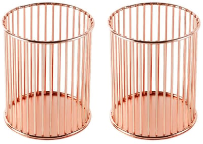 Dailygoods - Potloodhouder - Metalen pennenhouder - Stijlvol en elegant - Roségoud - Organizer voor make-upkwasten - Geschikt voor kantoor en thuis
