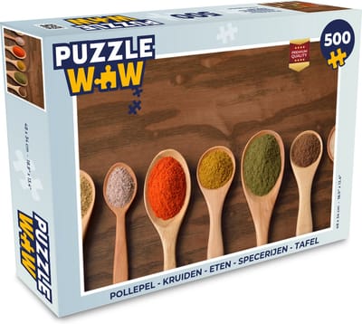 Puzzel Pollepel - Kruiden - Eten - Specerijen - Tafel - Legpuzzel - Puzzel 500 stukjes