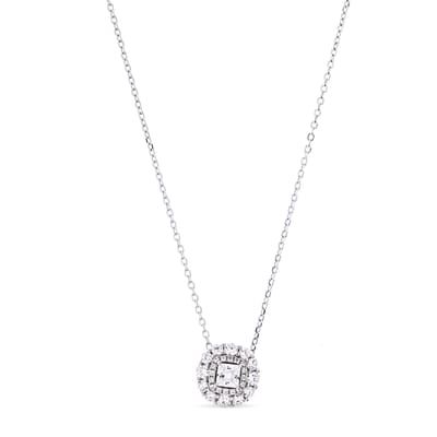 Luxenter Ketting van 925 sterling zilver met glanzende zirkonia en rhodiumafwerking - Raxya