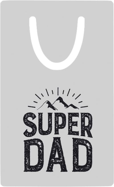 Hacebo® - Super dad metalen boekenlegger - Papa - Vader - Cadeau - vaderdag Bladwijzer boekenleggers - 7.6 cm x 5cm