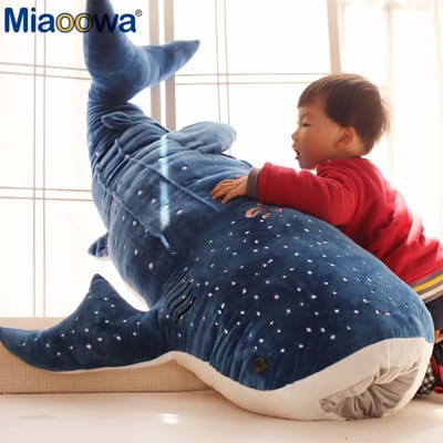 1 Stuk 50 100cm Nieuw Schattig Blauw Haai Pluche Speelgoed Grote Vis Doek Pop Gevulde Walvis Dieren Pop Mooi Kinder Baby Verjaardagscadeau 50cm gray
