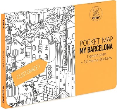 omy Coloring Pocket Map (14x10,5x1cm) - Barcelona
