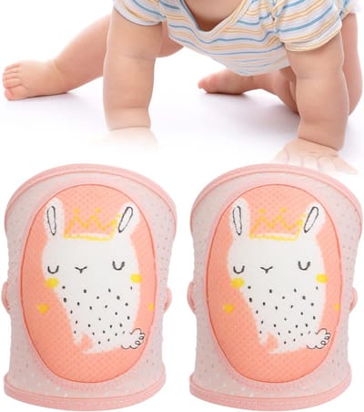 Baby Kniebeschermers - Kruip Kniekousen - Baby Bescherming - Extra Dikke Vulling - 0-24 Maanden - Grijs