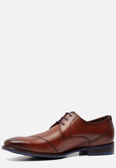Floris van Bommel Floris van Bommel Veterschoenen cognac Leer 310305