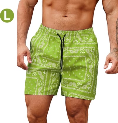 Bovista Zwembroek Heren - Zwem Broek Mannen - Badkleding - Zwemmen - Jongens - Swimming Shorts - Zomerbroek - Met Zakken - Groen - Maat L