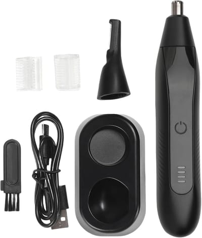 Neustrimmer voor Mannen - Neushaar Trimmer - Dagelijkse Verzorging - Veilig & Efficiënt - 14.5x2.8x2.8cm - Zwart