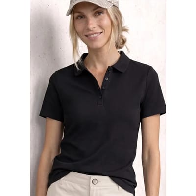 Poloshirt met korte mouwen en geribde structuur