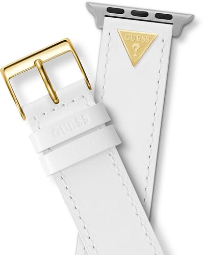 Guess Guess Apple Band (38Mm-40Mm) Horlogebanden Wit Armband Gemaakt Van 100% Echt Leer Not Applicable CS2006S2, CS2006S4