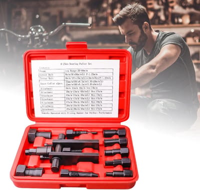 10-delige Motorfiets Binnenlager Trekker Set 8-25mm, Verstelbare Lager Trekker met Opbergtas voor Motor en Auto