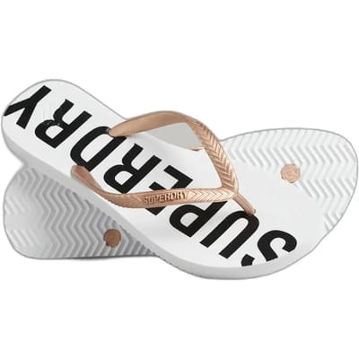 Superdry Code Essential Teenslippers Wit Grootte: M