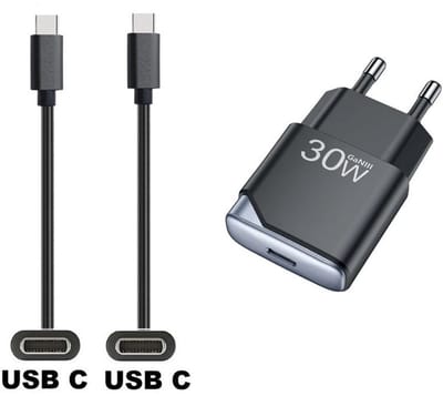 OneOne 30W snellader + 2,0m sterke USB C naar C kabel. GAN lader. PD PPS oplader adapter past op Samsung Galaxy Z Fold, F42, M10s, M11, M15, M1, Flip, M22, M23, M55s, M05, M53, M62, Quantum