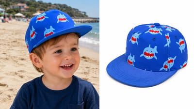 Kinderpet Haai Blauw – Stoere Pet voor Jongens & Meisjes (2-4 jaar) – Verstelbaar Petje Dreumes/Peuter