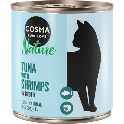12x280g Tonijn & Garnalen Cosma Nature Kattenvoer