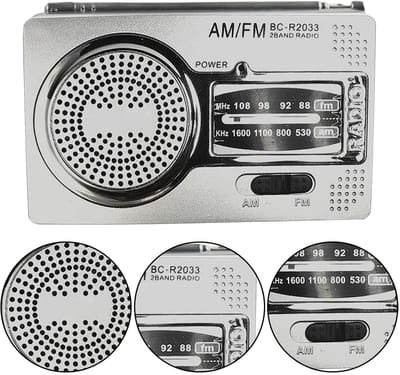 Draagbare Zakradio met FM/AM Ontvangst, Lange Batterijduur en Koptelefoonaansluiting