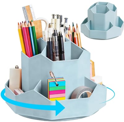 Dailygoods- Pennenhouder Draaibaar 360° - Bureau Organizer - 9 Vakken