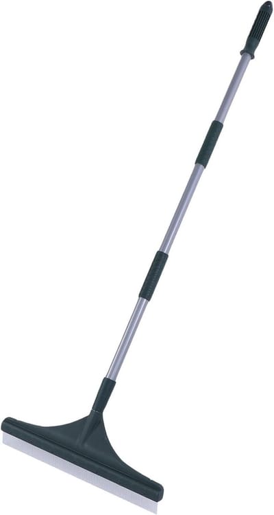 Kunstgrashark - Gazonhark Blad - Gazon Onderhouden - Verstelbare Telescoopsteel - 123 cm - Zilver