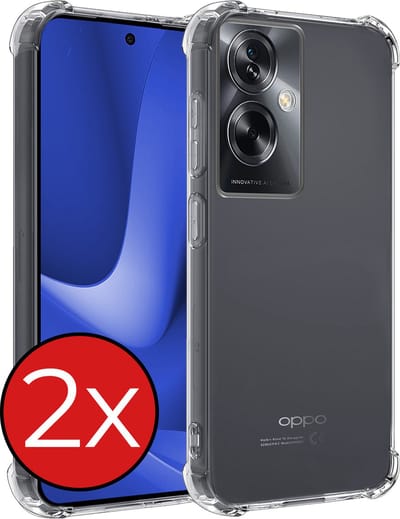 Hoesje - 2 Stuks - Geschikt voor OPPO A79 - Sterk & Shockproof - Back Cover - Siliconen Case - Telefoon Hoes Shock Proof - Telefoonhoes - Transparant